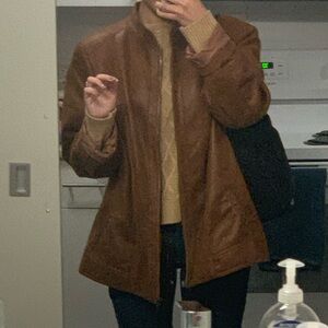 Allison Daley Tan Leather Jacket